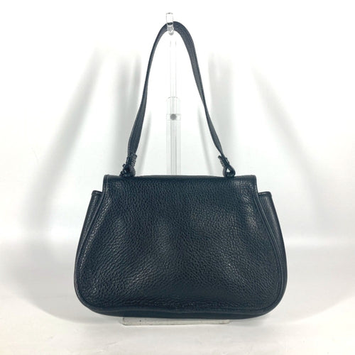 Salvatore Ferragamo Black Leather Shoulder Bag (Pre-Owned)