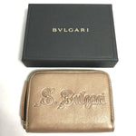 Bvlgari Gold Leather Coin Purse/Coin Case (Pre-Owned)