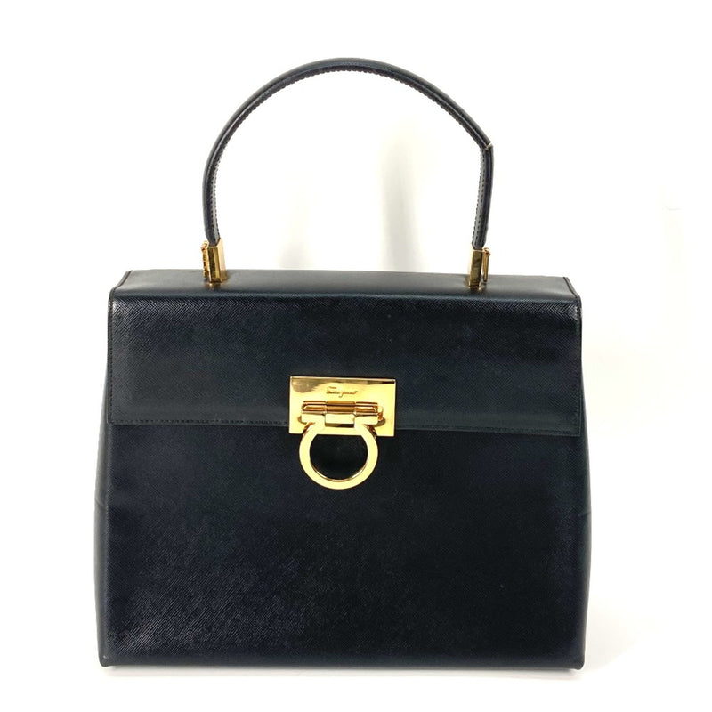 Salvatore Ferragamo Black Leather Handbag (Pre-Owned)