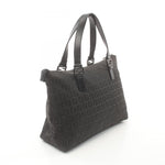 Fendi Black Brown Canvas Leather Handbag (Pre-Owned)