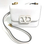 Valentino Garavani White Leather Shoulder Bag (Pre-Owned)