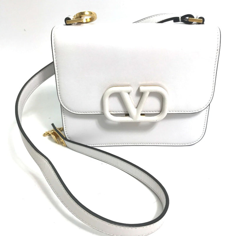 Valentino Garavani White Leather Shoulder Bag (Pre-Owned)