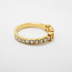 Christian Dior Gold Gold Plating Band Ring (Pre-Owned)