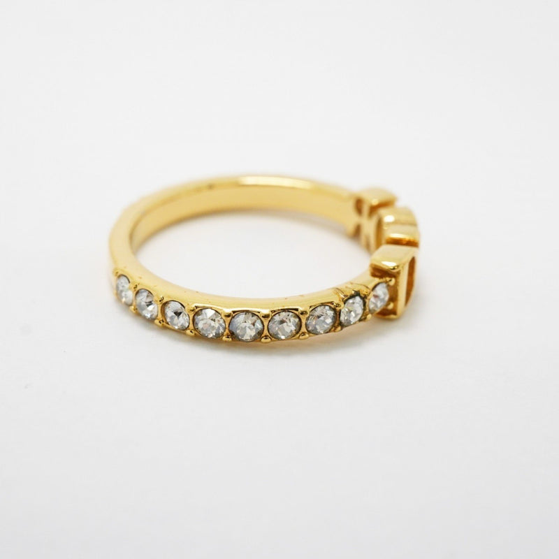 Christian Dior Gold Gold Plating Band Ring (Pre-Owned)