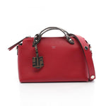 Fendi Black Brown Red Color Leather Handbag (Pre-Owned)