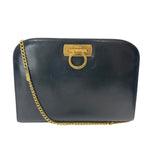 Salvatore Ferragamo Black Leather Shoulder Bag (Pre-Owned)