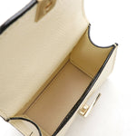 Valextra Beige White Leather Handbag Shoulder Bag (Pre-Owned)