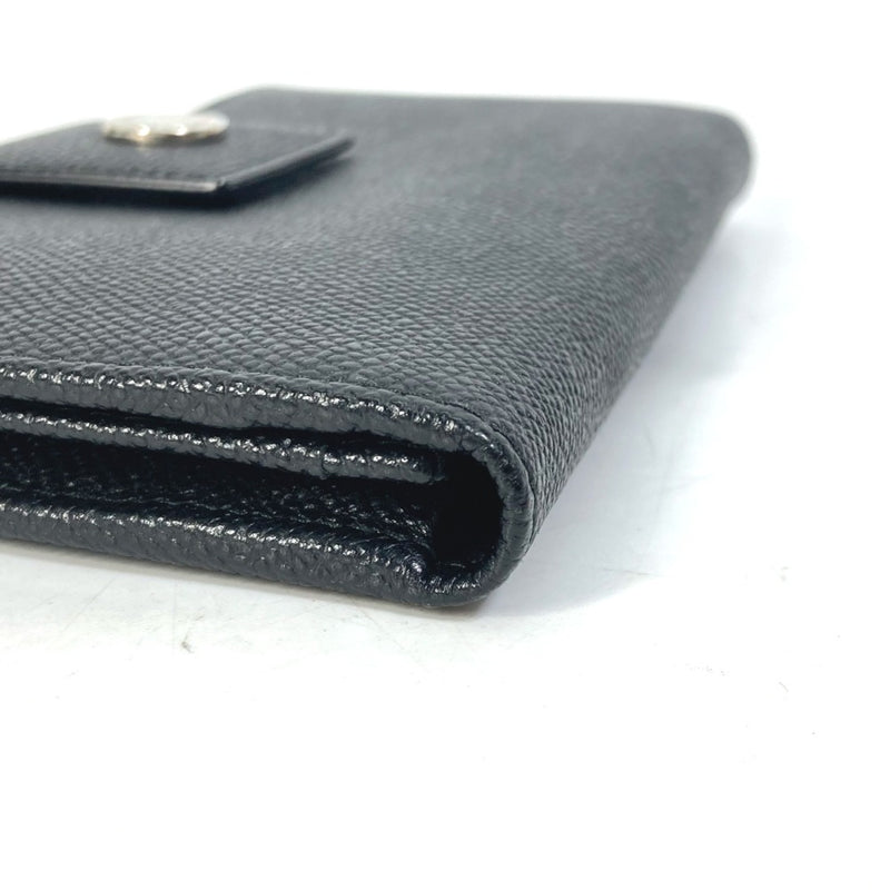 Bvlgari Black Leather Long Wallet (Bi-Fold) (Pre-Owned)