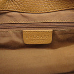 Bvlgari Logomania Brown Canvas Handbag (Pre-Owned)