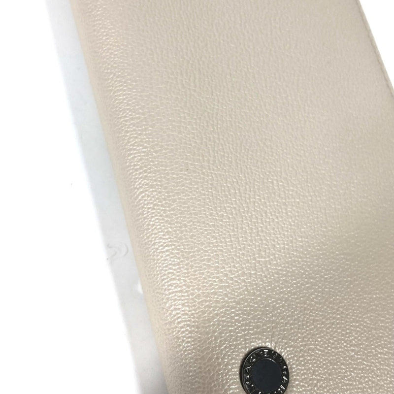 Bvlgari White Leather Long Wallet (Bi-Fold) (Pre-Owned)