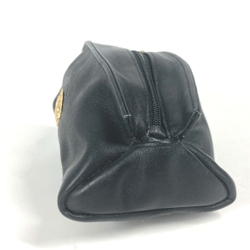 Versace Black Gold Leather Pouch (Pre-Owned)