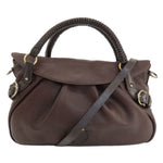 Salvatore Ferragamo Brown Leather Handbag (Pre-Owned)