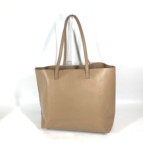 Fendi Beige Leather Shoulder Bag Tote Bag (Pre-Owned)