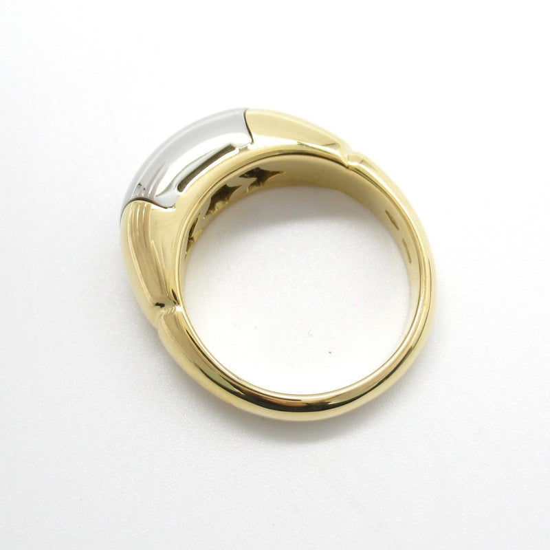 Bvlgari Gold Silver Stainless Steel Yellow Gold (18K) Band Ring (Pre-Owned)