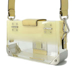 Fendi Baguette Clear Yellow Plastic Leather Shoulder Bag (Pre-Owned)