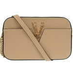 Versace Beige Leather Shoulder Bag (Pre-Owned)