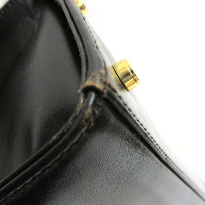 Salvatore Ferragamo Black Leather Shoulder Bag (Pre-Owned)