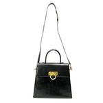 Salvatore Ferragamo Black Leather Handbag (Pre-Owned)