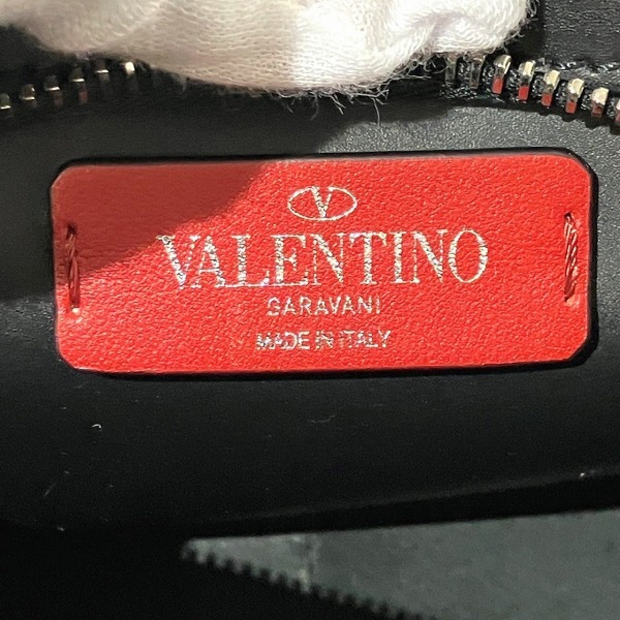 Valentino Garavani Black Leather Fanny Pack Sling Bag (Pre-Owned)