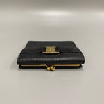 Salvatore Ferragamo Black Leather Wallet (Bi-Fold) (Pre-Owned)