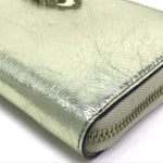 Valentino Garavani Gold Leather Long Wallet (Bi-Fold) (Pre-Owned)