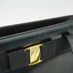 Salvatore Ferragamo Black Leather Shoulder Bag (Pre-Owned)