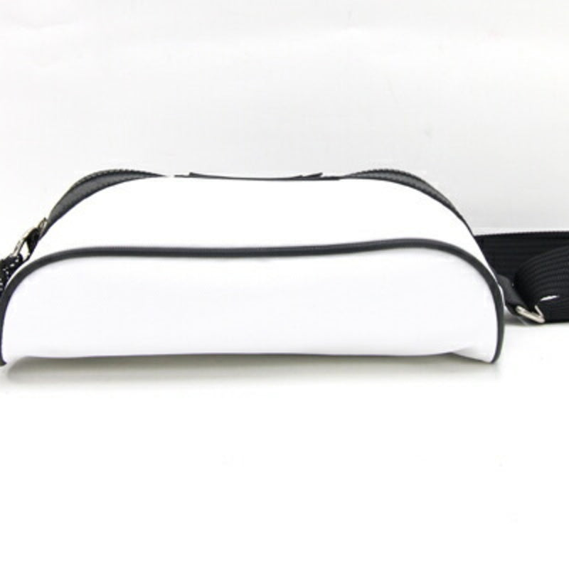 Longchamp Black White Polyamide Leather Fanny Pack (Pre-Owned)