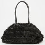 Anteprima Black Pvc Fur Handbag Shoulder Bag (Pre-Owned)