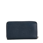 Bvlgari Bvlgari Bvlgari Navy Leather Long Wallet (Bi-Fold) (Pre-Owned)