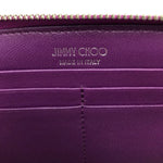 Jimmy Choo Purple Leather Long Wallet (Bi-Fold) (Pre-Owned)