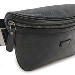 Gucci Black Coated Canvas Leather Fanny Pack Pouch (Pre-Owned)