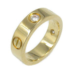 Cartier Clear Yellow Gold (18K) Band Ring (Pre-Owned)