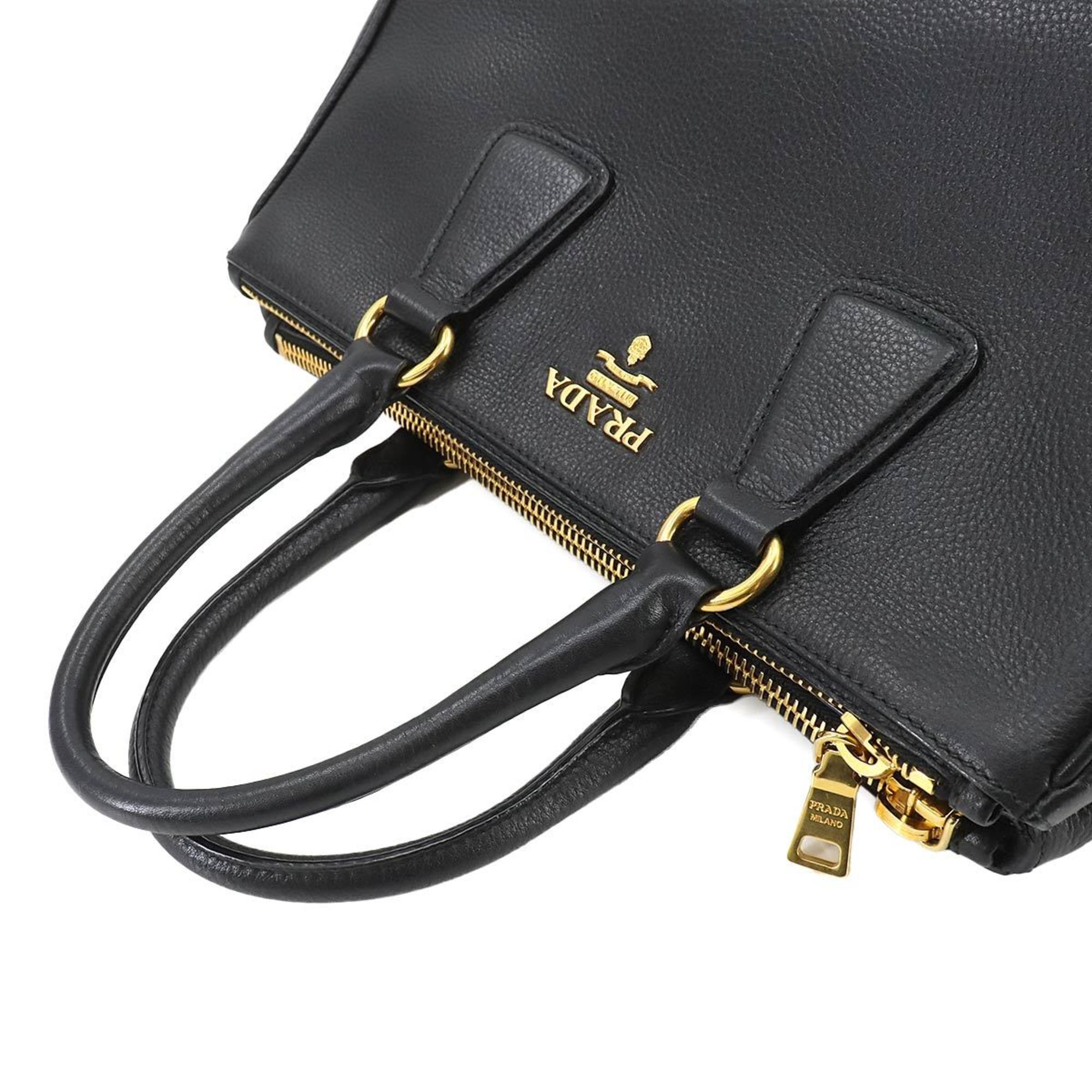 Prada Black Leather Shoulder Bag (Pre-Owned)