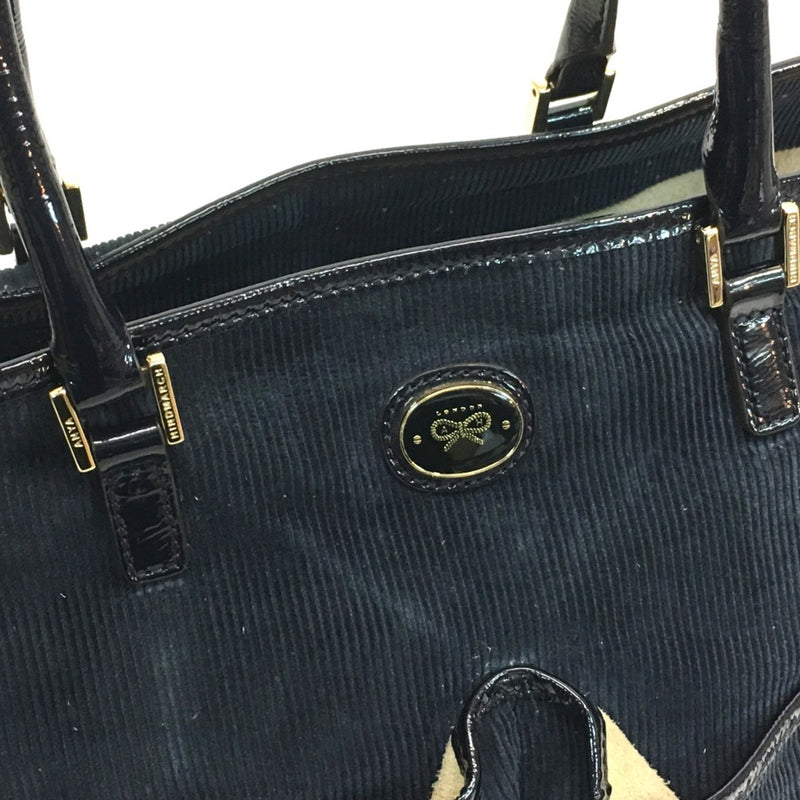 Anya Hindmarch Navy Leather Tote Bag (Pre-Owned)