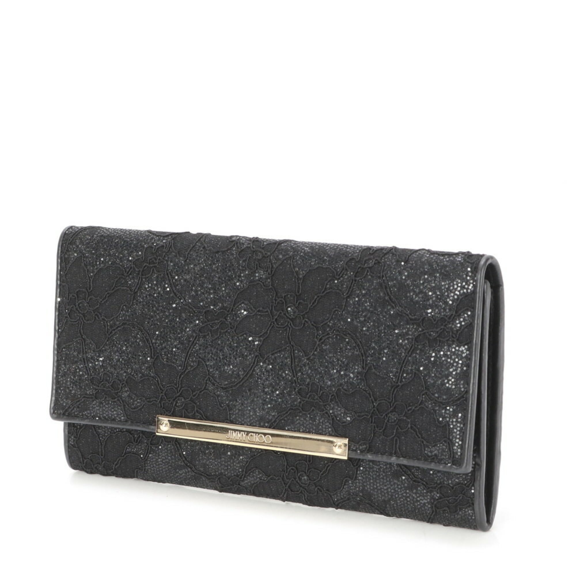 Jimmy Choo Black Leather Clutch Bag (Pre-Owned)