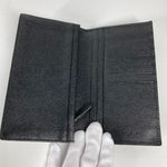 Bvlgari Black Leather Long Wallet (Bi-Fold) (Pre-Owned)