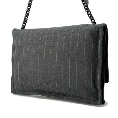 Salvatore Ferragamo Dark Gray Canvas Shoulder Bag (Pre-Owned)