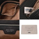 Jimmy Choo Black Leather Handbag Tote Bag (Pre-Owned)