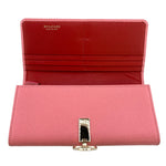 Bvlgari Pink Leather Long Wallet (Bi-Fold) (Pre-Owned)