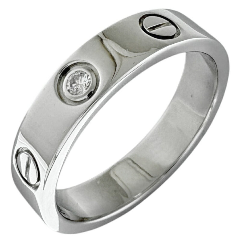 Cartier Love Silver White Gold (18K) Band Ring (Pre-Owned)