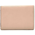 Fendi Beige Gold Pink Beige Leather Wallet (Tri-Fold) (Pre-Owned)