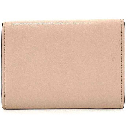 Fendi Beige Gold Pink Beige Leather Wallet (Tri-Fold) (Pre-Owned)