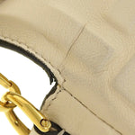 Fendi Baguette Beige Leather Shoulder Bag (Pre-Owned)