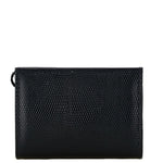 Salvatore Ferragamo Black Navy Leather Pouch (Pre-Owned)