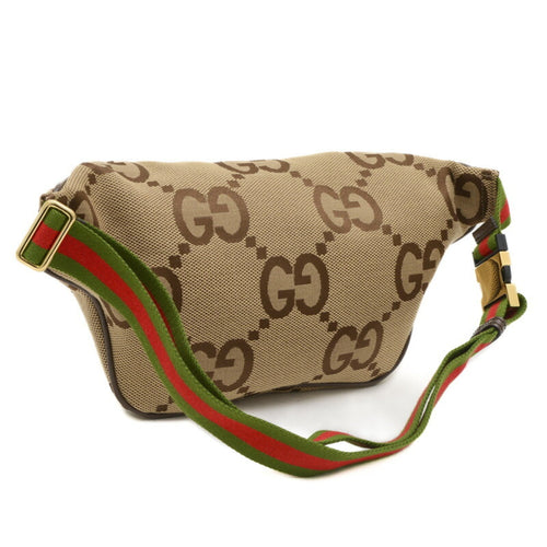 Gucci Beige Canvas Leather Fanny Pack Sling Bag (Pre-Owned)