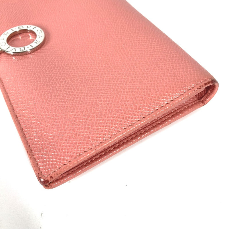 Bvlgari Pink Leather Long Wallet (Bi-Fold) (Pre-Owned)