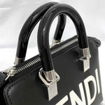 Fendi Black Leather Boston Bag (Pre-Owned)