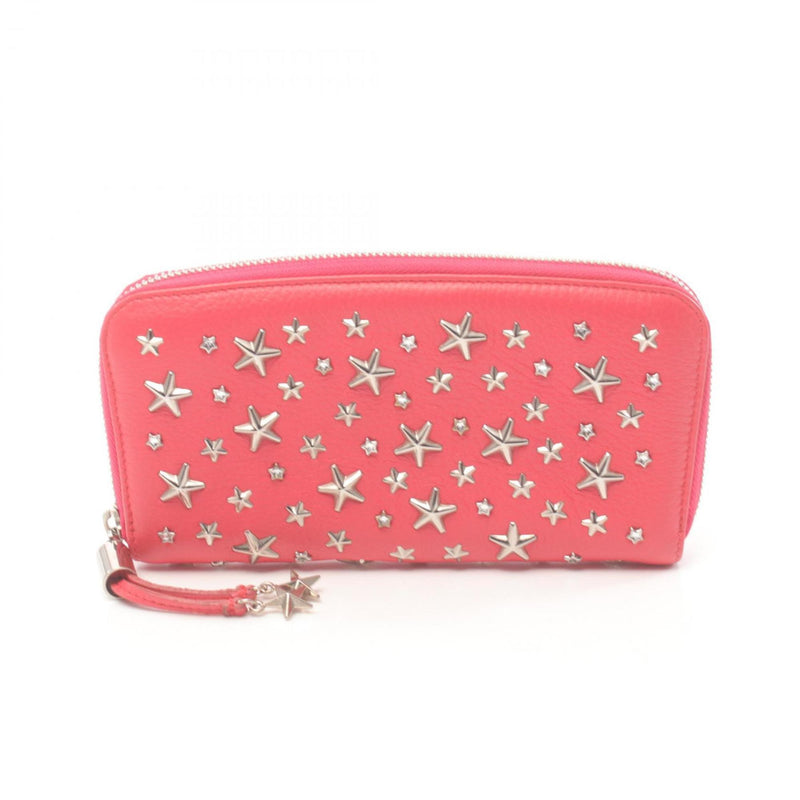 Jimmy Choo Pink Leather Long Wallet (Bi-Fold) (Pre-Owned)