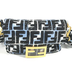 Fendi Black Blue Nylon Baguette Bag Pochette Shoulder Bag (Pre-Owned)