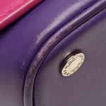 Bvlgari Bvlgari Bvlgari Pink Purple Leather Handbag Shoulder Bag (Pre-Owned)